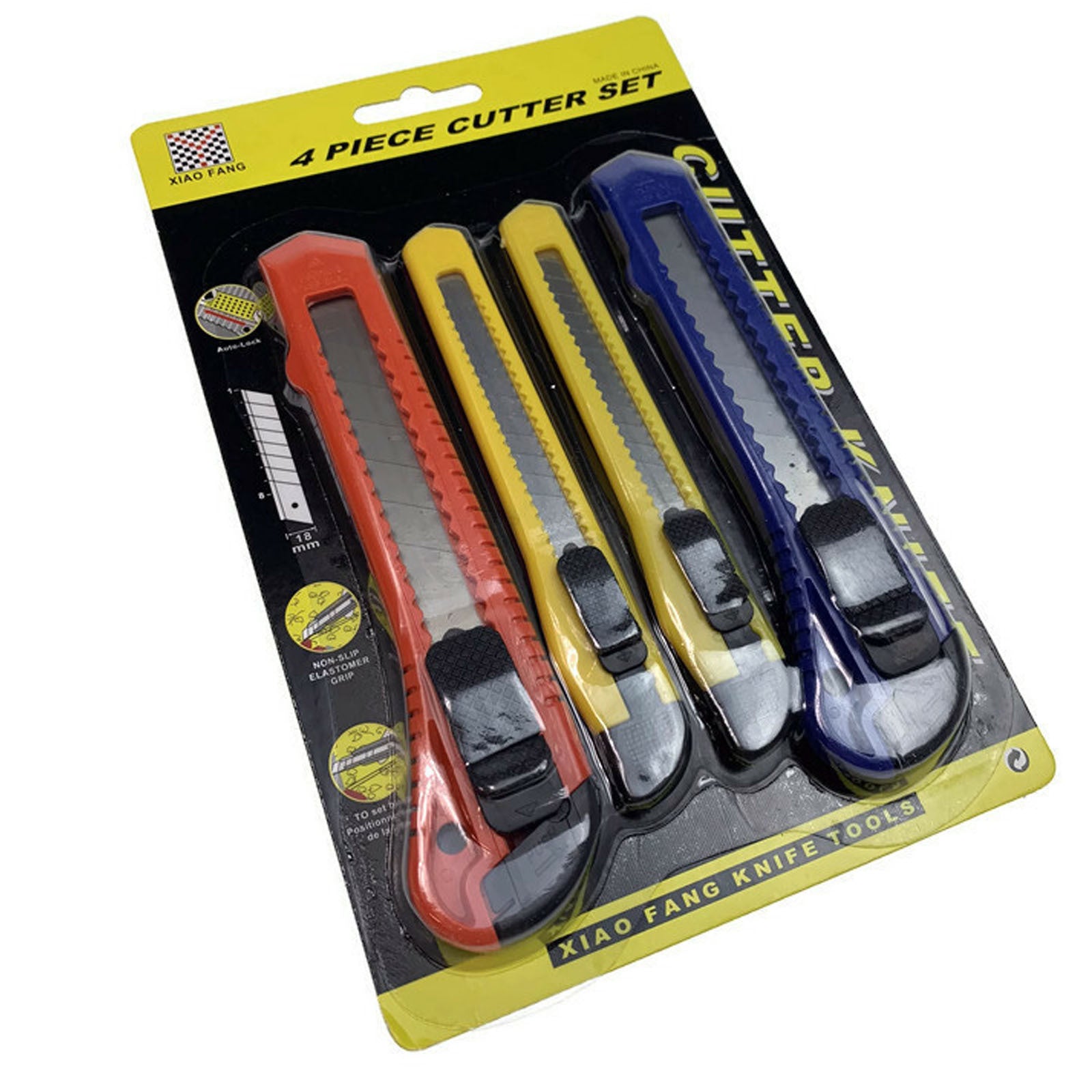 Gardening Tools: 4pcs BOX CUTTER Knife Retractable Blade Snap Off Razor Durable Opener 18mm