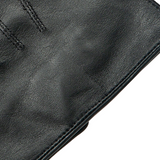 Men's Accessories: Dents Mens Sandhurst Three-Point Leather Unlined Officers Gloves in Black - 7.5