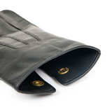Men's Accessories: Dents Mens Sandhurst Three-Point Leather Unlined Officers Gloves in Black - 7.5