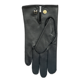 Men's Accessories: Dents Mens Sandhurst Three-Point Leather Unlined Officers Gloves in Black - 7.5