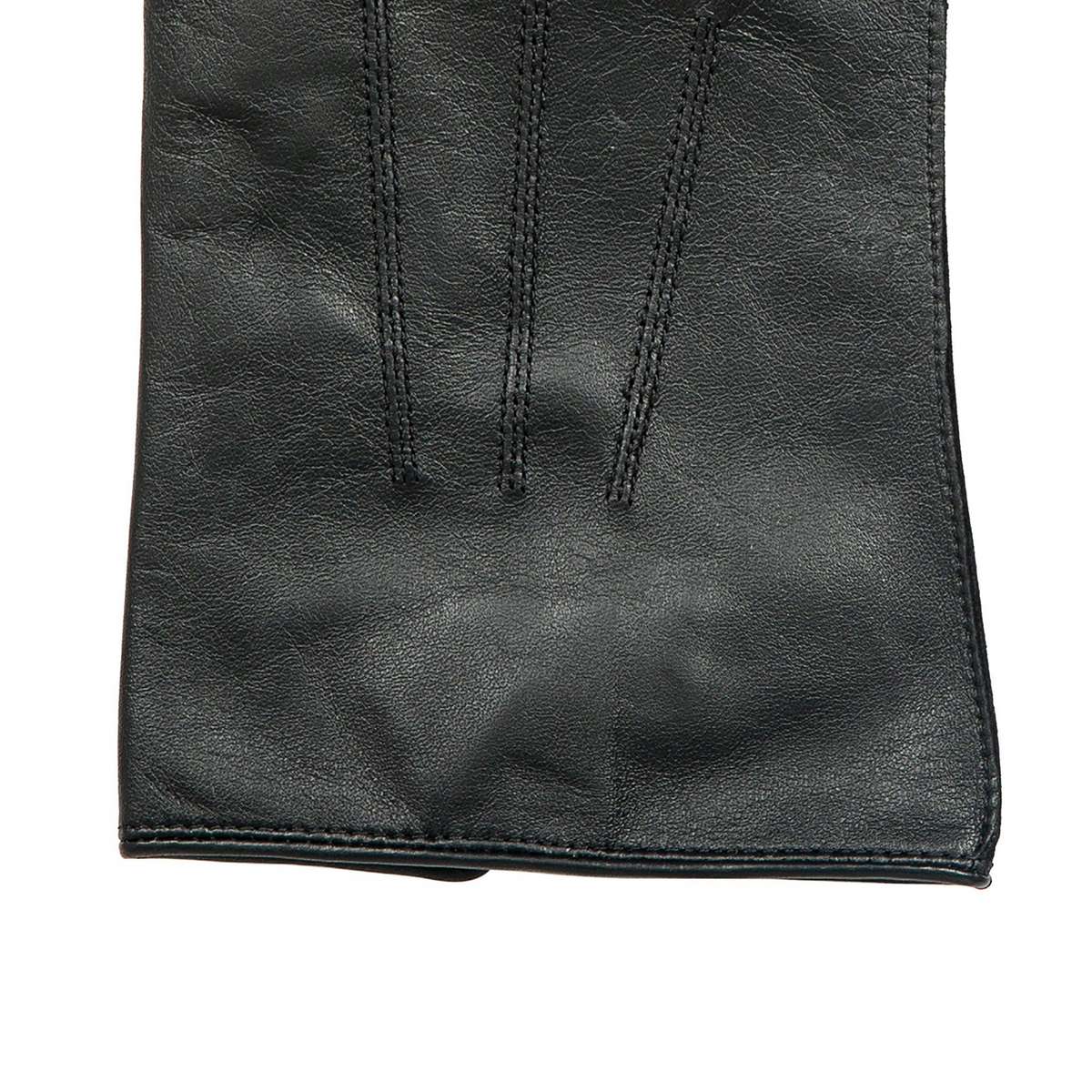 Dents Mens Sandhurst Three-Point Leather Unlined Officers Gloves in Black - 7.5
