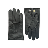 Men's Accessories: Dents Mens Sandhurst Three-Point Leather Unlined Officers Gloves in Black - 7.5