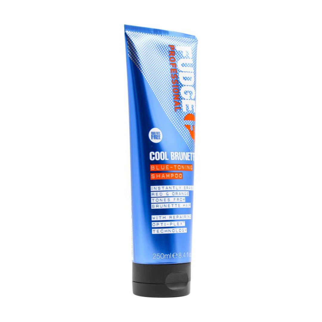 Shampoo & Conditioner: 3x Fudge 250ml Blue Toning Shampoo - Erases Red & Orange from Cool Brunette Hair