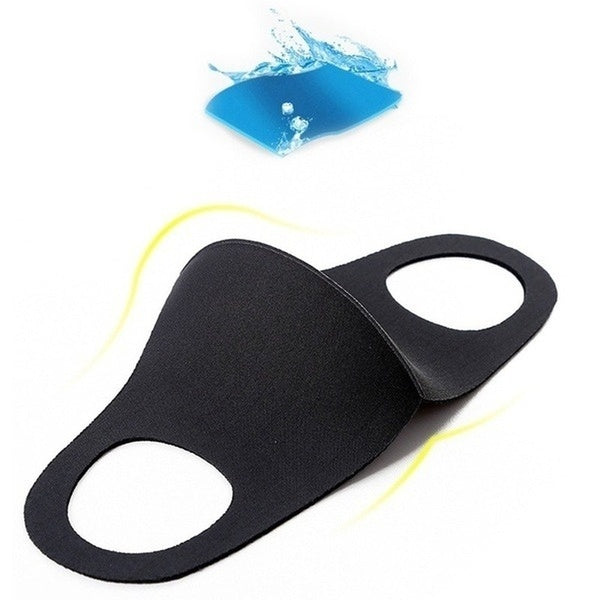 Work Safety Protective Equipment: SUMMER Reusable Breathable Face Mask Mouth Mask Anti Dust Haze Protective in Black