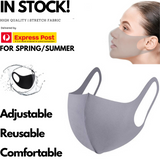 Work Safety Protective Equipment: SUMMER Reusable Breathable Face Mask Mouth Mask Anti Dust Haze Protective in Grey