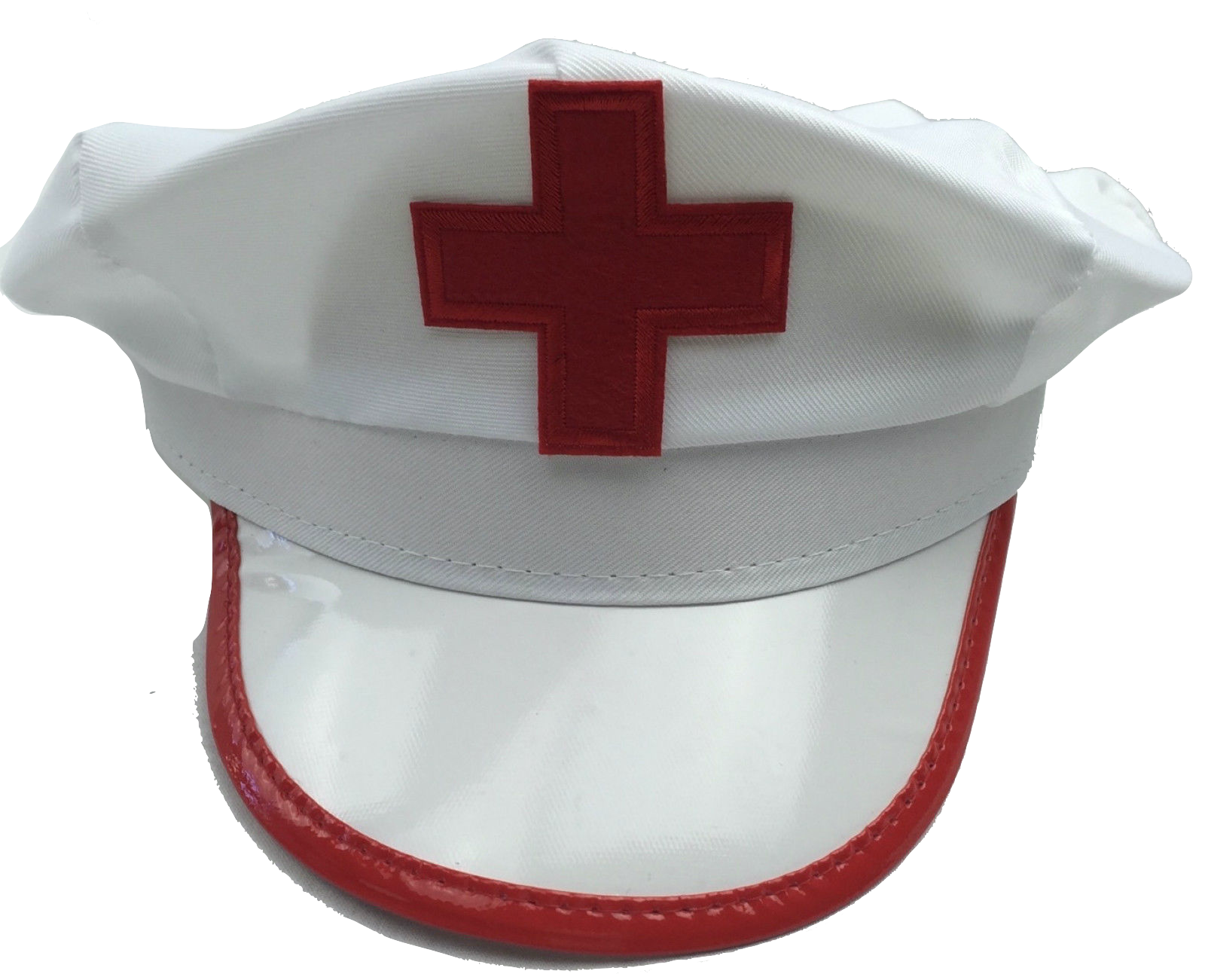 Costumes & Accessories: NURSE HAT Doctor Fancy Halloween Party Costume Accessory Cap - White/Red