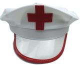 Costumes & Accessories: NURSE HAT Doctor Fancy Halloween Party Costume Accessory Cap - White/Red