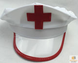 Costumes & Accessories: NURSE HAT Doctor Fancy Halloween Party Costume Accessory Cap - White/Red