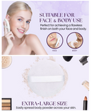 Makeup Brushes: 4.5" Jumbo Extra Large Powder Puff 100% Pure Cotton Soft Fluffy Washable For Makeup