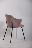 Arm Chairs & Recliners: Set of 6 Dining Chairs with Corduroy Cord Fabric in Pink