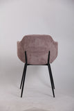 Arm Chairs & Recliners: Set of 6 Dining Chairs with Corduroy Cord Fabric in Pink