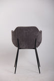 Arm Chairs & Recliners: Set of 6 Dining Chairs with Corduroy Cord Fabric in Dark Grey Lincoln