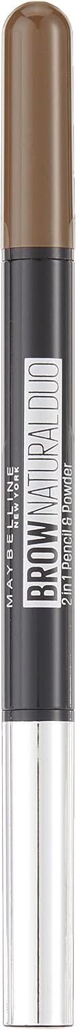 Cosmetics: Maybelline New York Natural Eye Brow Duo 2 in 1 Pencil & Powder - Deep Brown