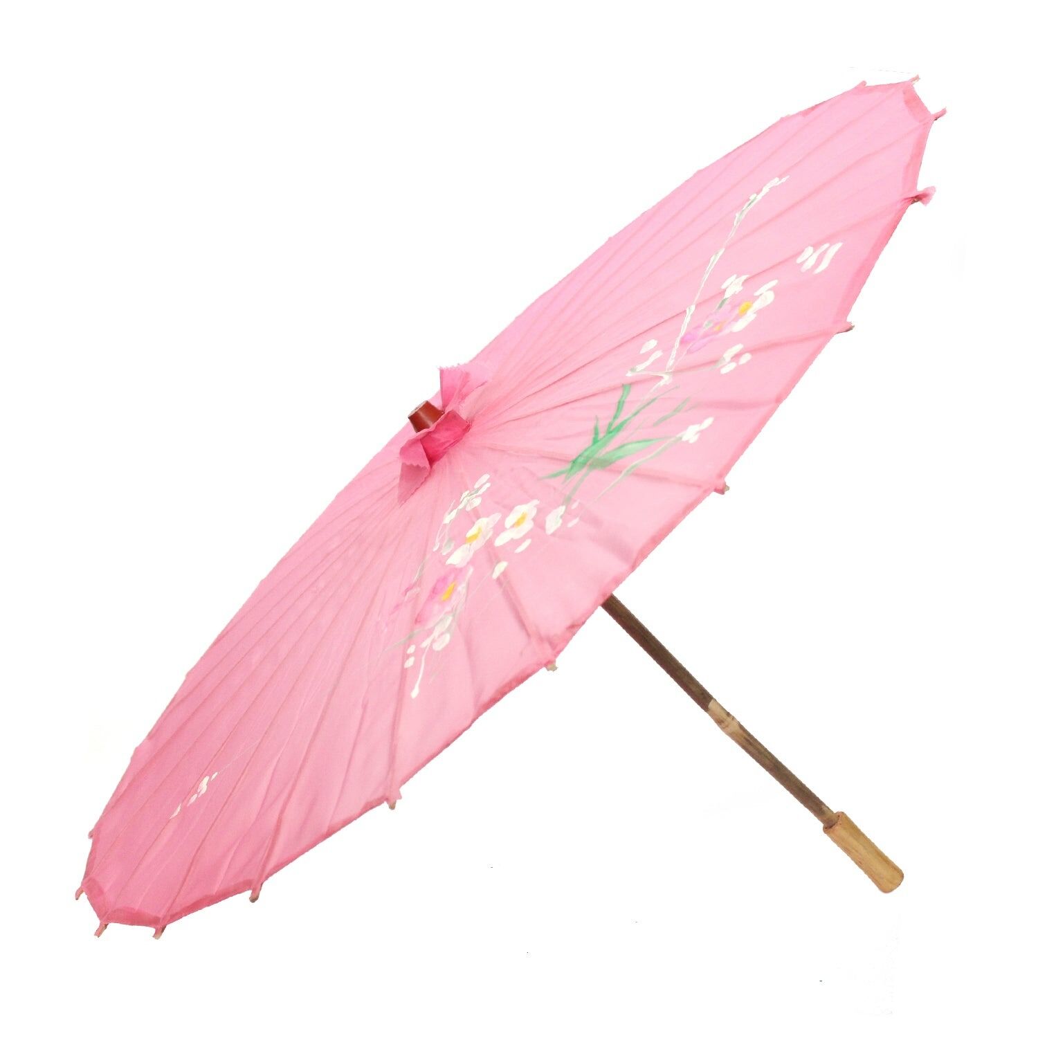 6x PARASOL UMBRELLA Chinese Japanese Bamboo Flower Pattern 80cm Large BULK - Assorted Colour Pack