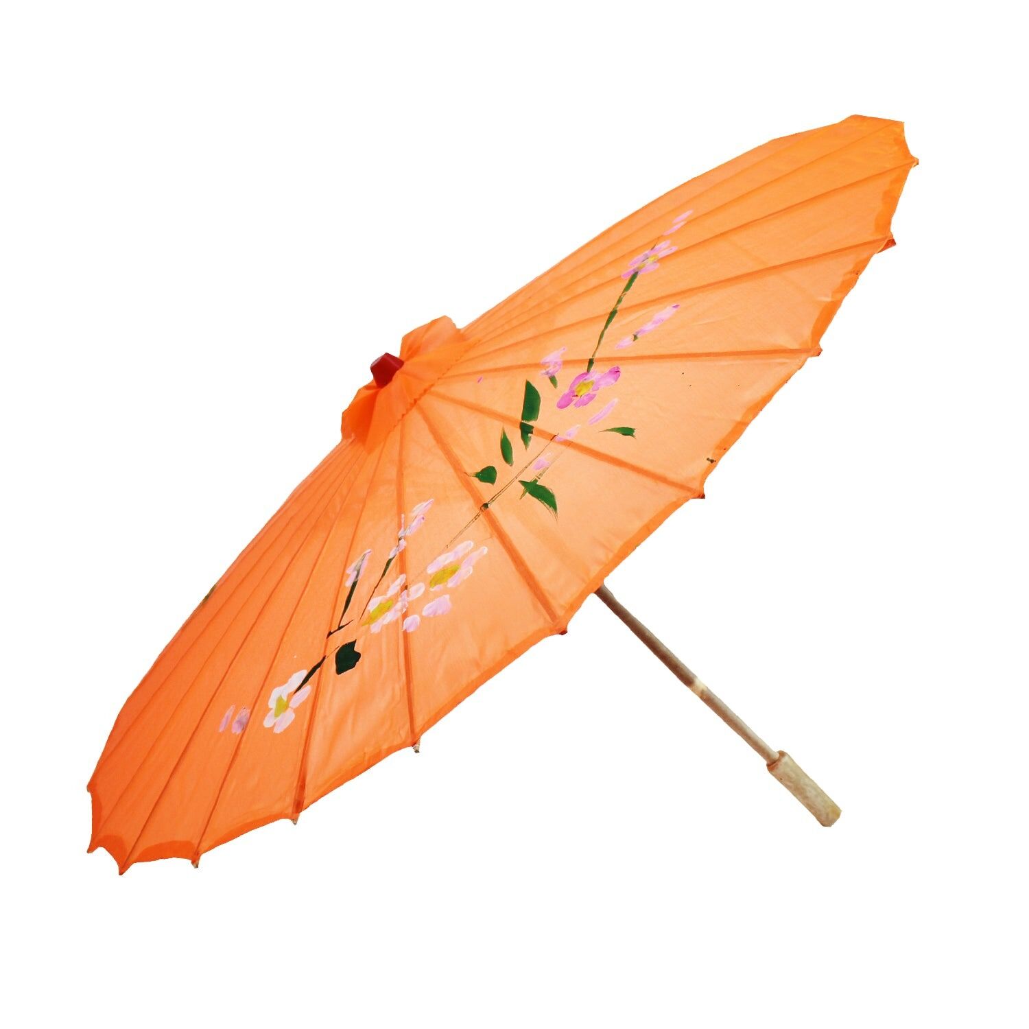 6x PARASOL UMBRELLA Chinese Japanese Bamboo Flower Pattern 80cm Large BULK - Assorted Colour Pack