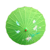 6x PARASOL UMBRELLA Chinese Japanese Bamboo Flower Pattern 80cm Large BULK - Light Green