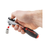 Gardening Tools: Wurth 1/4" Reversible Ratchet Wrench 360 Degree Twist Handle Chrome Vanadium 135mm