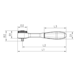 Gardening Tools: Wurth 1/4" Reversible Ratchet Wrench 360 Degree Twist Handle Chrome Vanadium 135mm