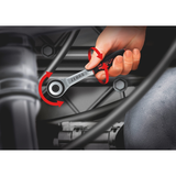 Gardening Tools: Wurth 3/8" Reversible Ratchet Wrench 360° Twist Handle Chrome Vanadium 175mm DIN 3122