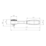 Gardening Tools: Wurth 3/8" Reversible Ratchet Wrench 360° Twist Handle Chrome Vanadium 175mm DIN 3122