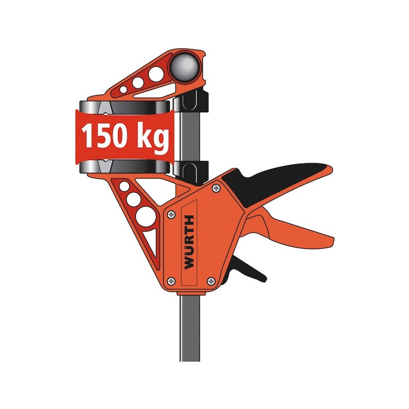 Tool Clamps & Vices: 300mm Wurth Quick-Grip One Handed Bar Clamp F Clamp Hand Trigger Action Clamp