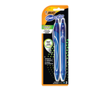 Pens & Pencils: BiC Gel-Ocity Quick Dry Gel Pen Medium Blue (0.7 mm) -12 Packs of 2 Units (24 Pens Total)
