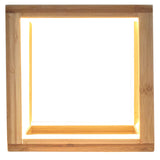 Bamboo Cube LED Lamp Modern Light Minimalistic Scandi - Natural