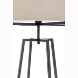Floor Lamps: Modern Dimmable Floor Lamp w/ Linen Shade Designer Bedroom Lighting - Matte Black