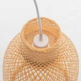 Ceiling Lights: Natural Woven Bamboo Cone Pendant Lamp Hanging Light Bell Shade Boho Tropical