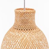 Ceiling Lights: Natural Woven Bamboo Cone Pendant Lamp Hanging Light Bell Shade Boho Tropical