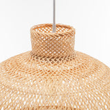 Ceiling Lights: Natural Hand Woven Bamboo Dome Pendant Lamp Hanging Light Rattan Style