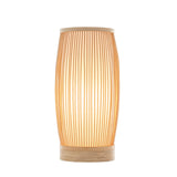 Table Lamps: Natural Woven Bamboo Cylinder Table Lamp Light Shade Boho Tropical Coastal