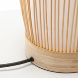 Table Lamps: Natural Woven Bamboo Cylinder Table Lamp Light Shade Boho Tropical Coastal