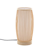 Table Lamps: Natural Woven Bamboo Cylinder Table Lamp Light Shade Boho Tropical Coastal