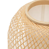 Table Lamps: Natural Woven Bamboo Oval Table Lamp Light Shade Boho Tropical Coastal