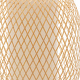 Table Lamps: Natural Woven Bamboo Oval Table Lamp Light Shade Boho Tropical Coastal