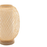 Table Lamps: Natural Woven Bamboo Oval Table Lamp Light Shade Boho Tropical Coastal