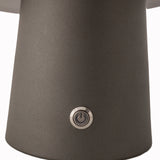 Table Lamps: LED Cordless Mushroom USB Rechargeable Table Lamp Dimming Night Light - Steel Grey
