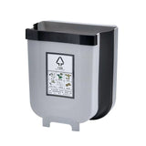 Automatic Bins: 2x 9L Kitchen Wall Mounted Foldable Waste Bin Hanging Trash Can - Brown