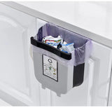 Automatic Bins: 2x 9L Kitchen Wall Mounted Foldable Waste Bin Hanging Trash Can - Brown