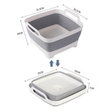 Kitchen Utensils: Collapsible Strainer Foldable Fruit Veggies Wash Colander Travel Storage Basket