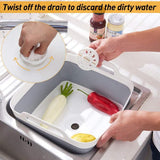 Kitchen Utensils: Collapsible Strainer Foldable Fruit Veggies Wash Colander Travel Storage Basket