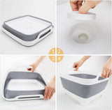 Kitchen Utensils: Collapsible Strainer Foldable Fruit Veggies Wash Colander Travel Storage Basket