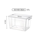 Storage Boxes: 57 Litre Collapsible Modular Clear Foldable Storage Box with Lid Plastic Tub