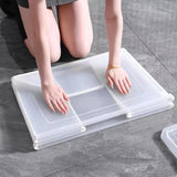 Storage Boxes: 57 Litre Collapsible Modular Clear Foldable Storage Box with Lid Plastic Tub