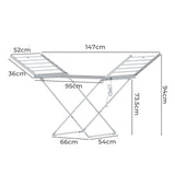 Drying Racks & Hangers: Electric Airer Heated Foldable Clothes Dryer Drying Indoor Folding Rack