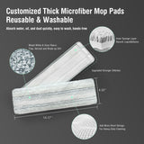 Cleaning & Care: Premium Microfiber Flat Mop Bucket Set w/ Clean & Dirty Water Separation 360 Degree - Light Green