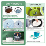Cleaning & Care: Premium Microfiber Round Mop Bucket Set w/ Clean & Dirty Water Separation 360 Degree - White