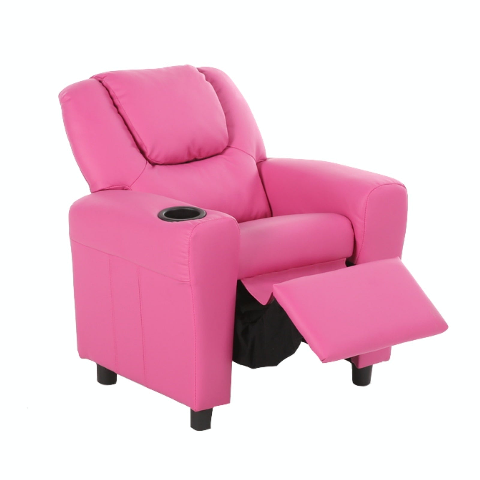Kid's Tables, Chairs & Seats: Oliver Kids Recliner Chair Sofa Children Lounge Couch PU Armchair - Pink