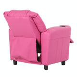 Kid's Tables, Chairs & Seats: Oliver Kids Recliner Chair Sofa Children Lounge Couch PU Armchair - Pink